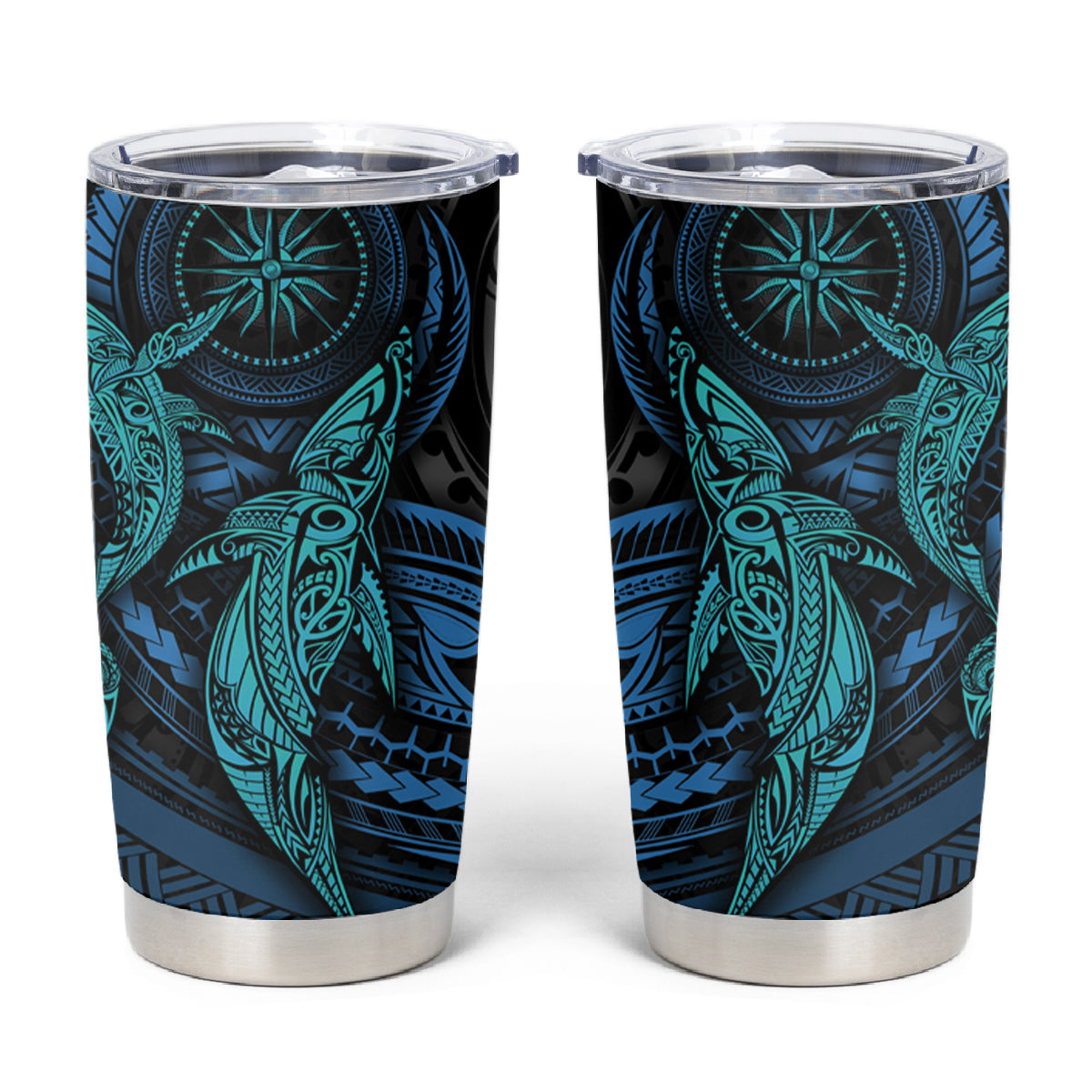 Polynesian Whale Tumbler Cup - Wonder Print Shop