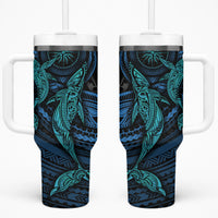 Polynesian Whale Tumbler With Handle - Wonder Print Shop