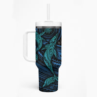 Polynesian Whale Tumbler With Handle - Wonder Print Shop