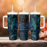 Polynesian Whale Tumbler With Handle - Wonder Print Shop