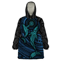 Polynesian Whale Wearable Blanket Hoodie - Wonder Print Shop