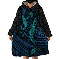 Polynesian Whale Wearable Blanket Hoodie - Wonder Print Shop