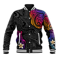 Turtle and Plumeria - Polynesian Baseball Jacket - Wonder Print Shop