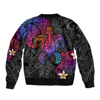 Turtle and Plumeria - Polynesian Bomber Jacket - Wonder Print Shop