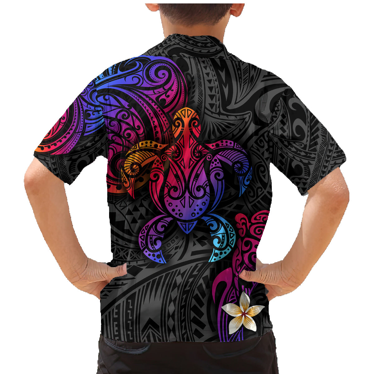 Turtle and Plumeria - Polynesian Family Matching Mermaid Dress and Hawaiian Shirt - Wonder Print Shop