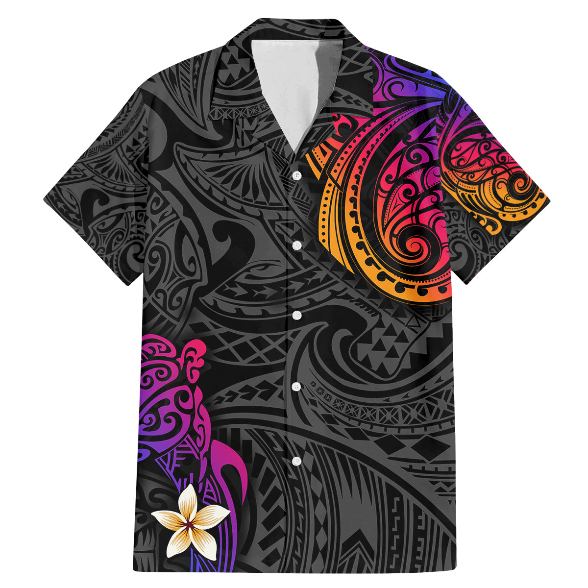 Turtle and Plumeria - Polynesian Family Matching Mermaid Dress and Hawaiian Shirt - Wonder Print Shop