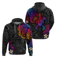 Turtle and Plumeria - Polynesian Hoodie - Wonder Print Shop
