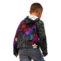 Turtle and Plumeria - Polynesian Kid Hoodie - Wonder Print Shop