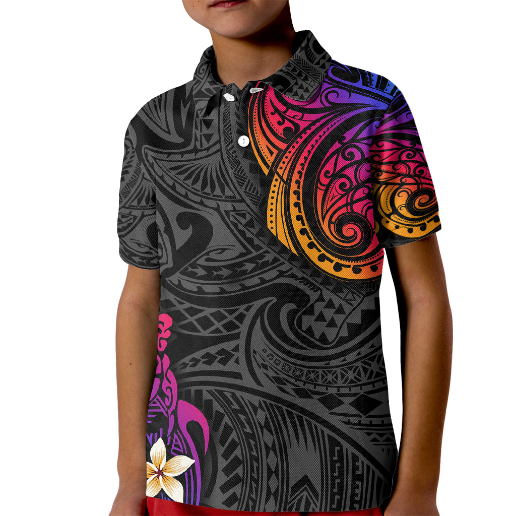 Turtle and Plumeria - Polynesian Kid Polo Shirt - Wonder Print Shop