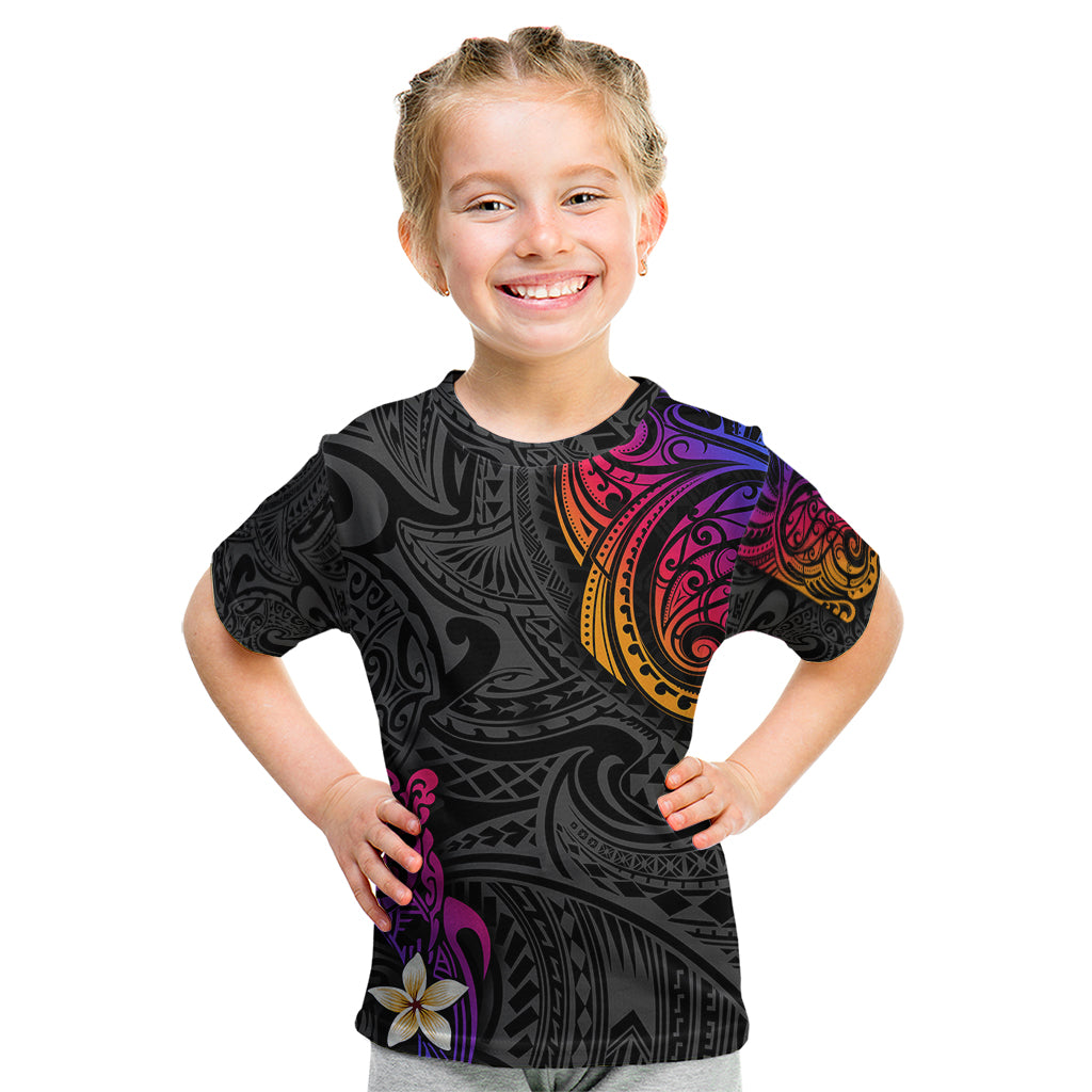 Turtle and Plumeria - Polynesian Kid T Shirt - Wonder Print Shop