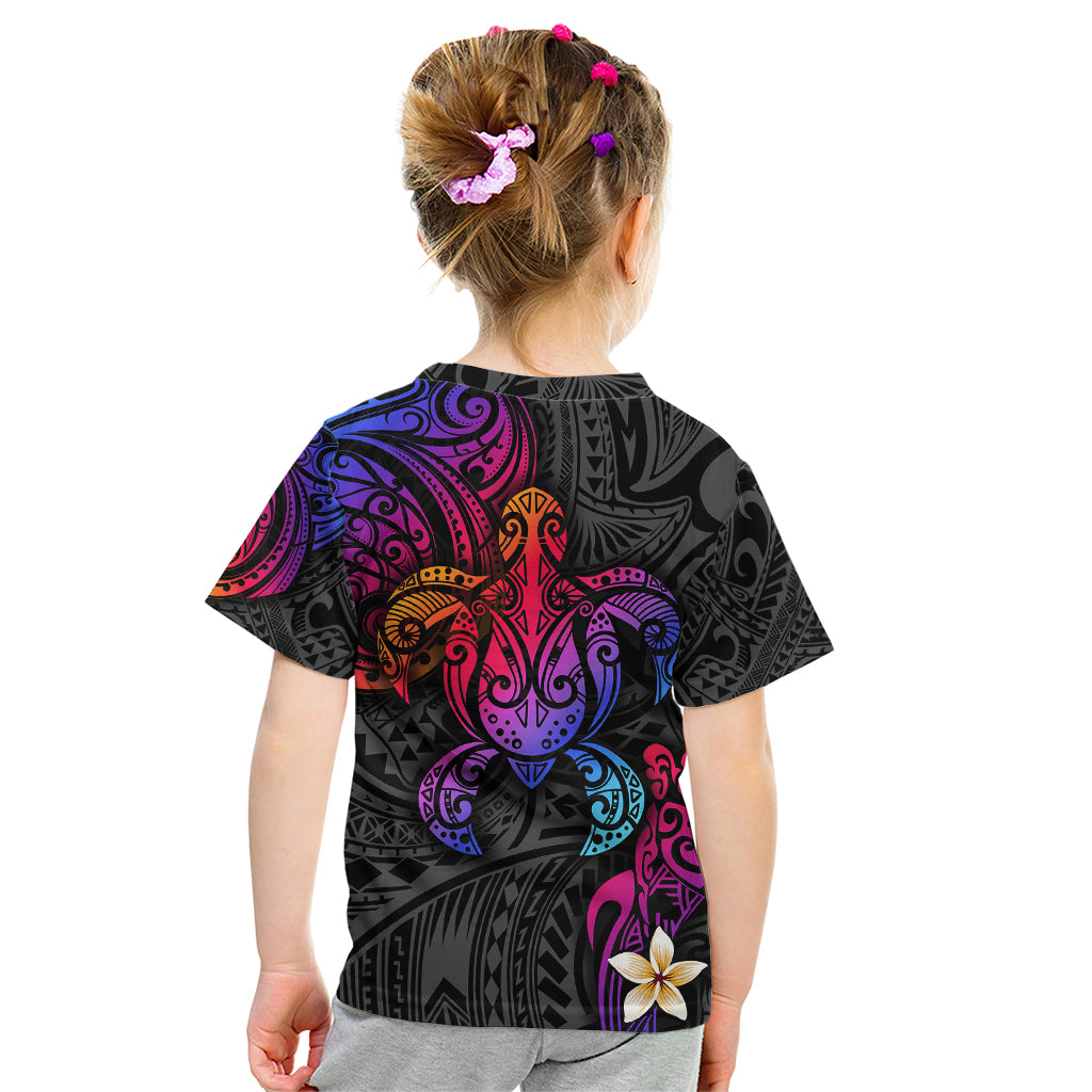 Turtle and Plumeria - Polynesian Kid T Shirt - Wonder Print Shop