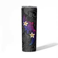 Turtle and Plumeria - Polynesian Skinny Tumbler - Wonder Print Shop