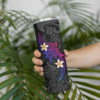 Turtle and Plumeria - Polynesian Skinny Tumbler - Wonder Print Shop