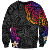 Turtle and Plumeria - Polynesian Sweatshirt - Wonder Print Shop