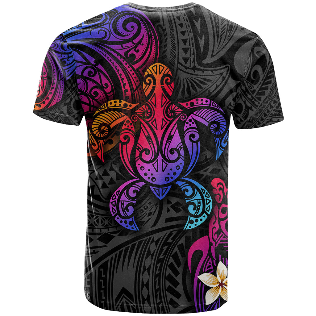Turtle and Plumeria - Polynesian T Shirt - Wonder Print Shop
