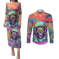 I'm Not Perfect But I'm 100% Me Couples Matching Puletasi Dress and Long Sleeve Button Shirts - Wonder Print Shop