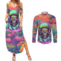 I'm Not Perfect But I'm 100% Me Couples Matching Summer Maxi Dress and Long Sleeve Button Shirts - Wonder Print Shop