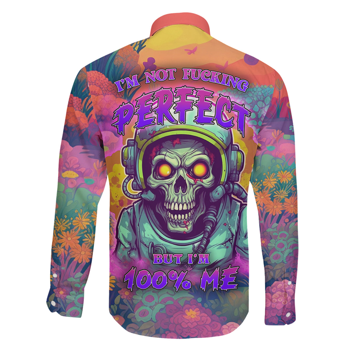 I'm Not Perfect But I'm 100% Me Family Matching Long Sleeve Bodycon Dress and Hawaiian Shirt - Wonder Print Shop
