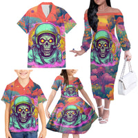 I'm Not Perfect But I'm 100% Me Family Matching Off Shoulder Long Sleeve Dress and Hawaiian Shirt - Wonder Print Shop