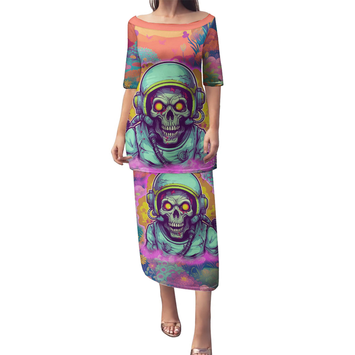 I'm Not Perfect But I'm 100% Me Family Matching Puletasi Dress and Hawaiian Shirt - Wonder Print Shop