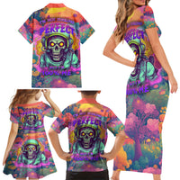 I'm Not Perfect But I'm 100% Me Family Matching Short Sleeve Bodycon Dress and Hawaiian Shirt - Wonder Print Shop
