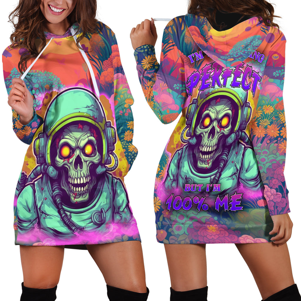 I'm Not Perfect But I'm 100% Me Hoodie Dress - Wonder Print Shop