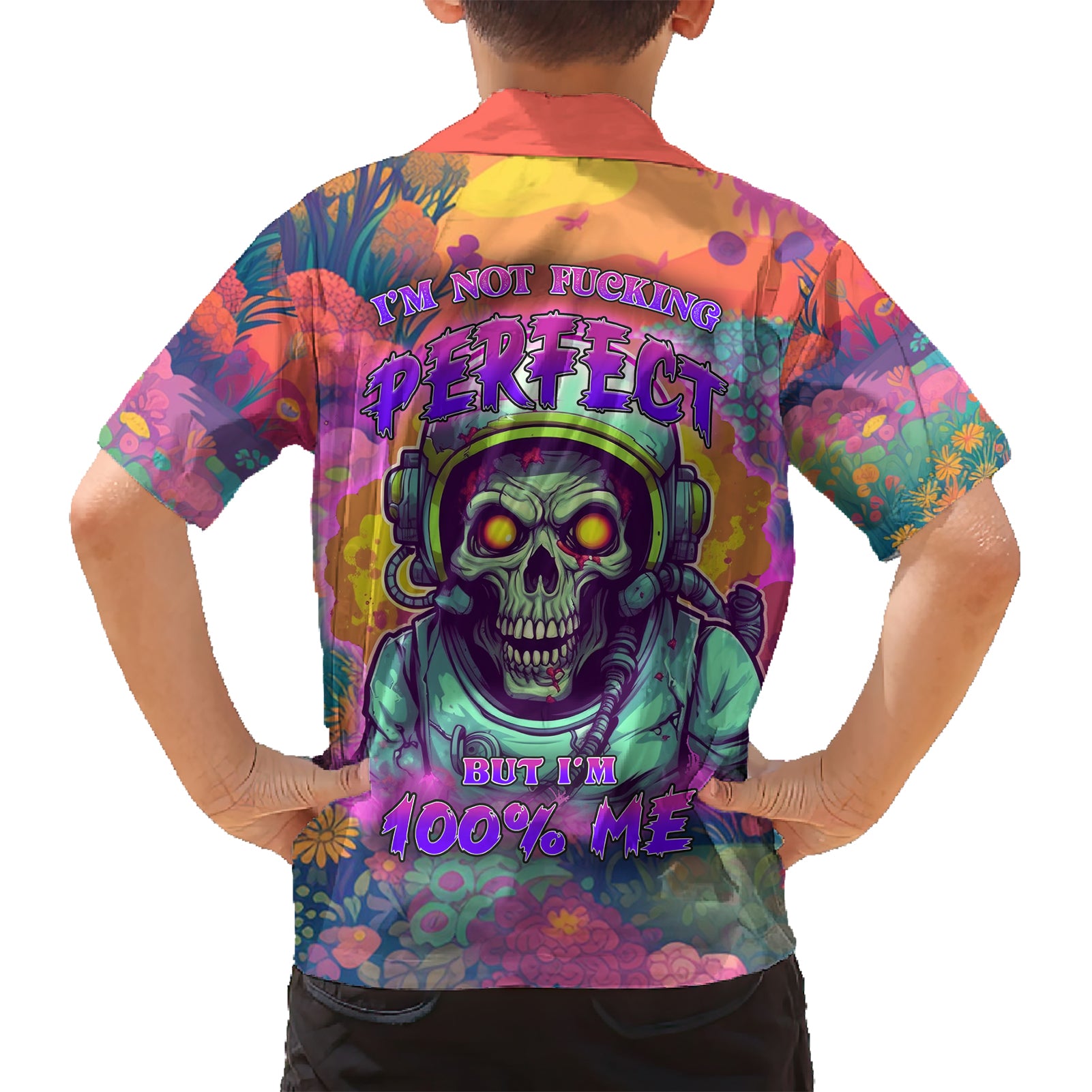 I'm Not Perfect But I'm 100% Me Kid Hawaiian Shirt - Wonder Print Shop