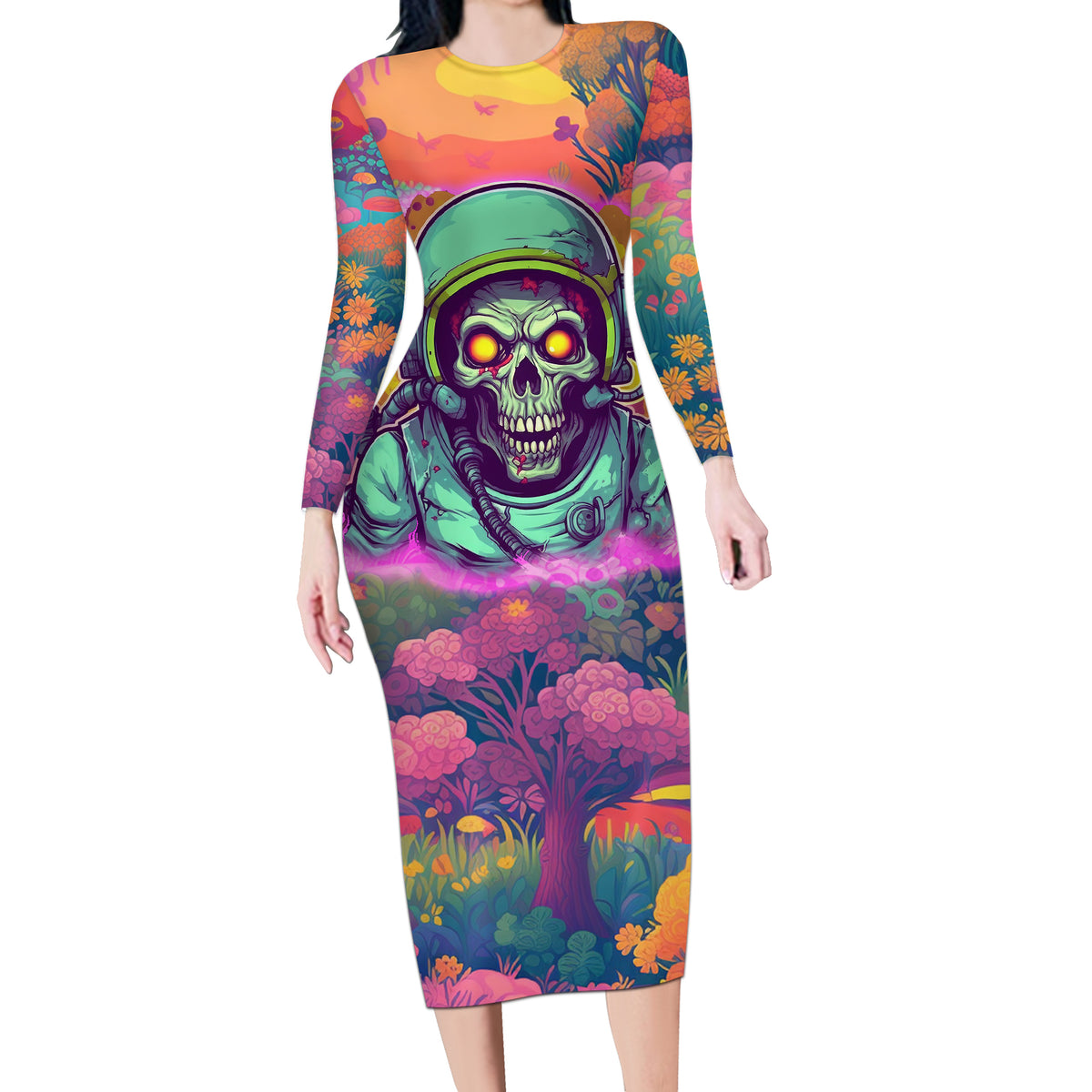 I'm Not Perfect But I'm 100% Me Long Sleeve Bodycon Dress - Wonder Print Shop