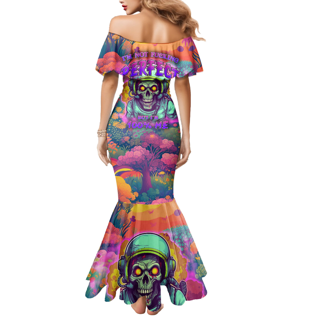 I'm Not Perfect But I'm 100% Me Mermaid Dress - Wonder Print Shop