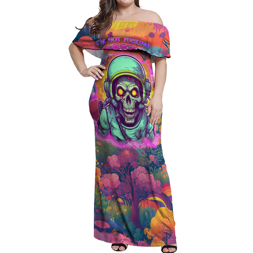 I'm Not Perfect But I'm 100% Me Off Shoulder Maxi Dress - Wonder Print Shop