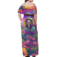 I'm Not Perfect But I'm 100% Me Off Shoulder Maxi Dress - Wonder Print Shop