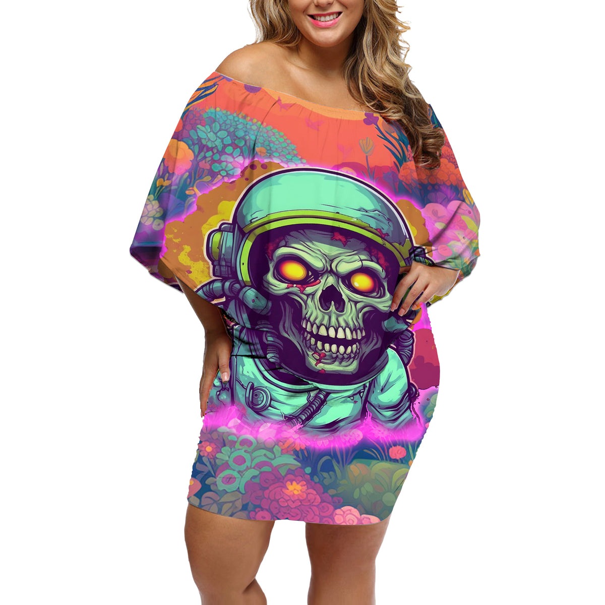 I'm Not Perfect But I'm 100% Me Off Shoulder Short Dress - Wonder Print Shop