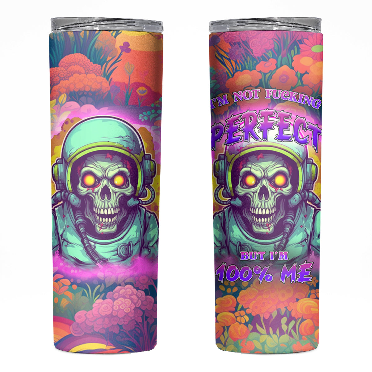 I'm Not Perfect But I'm 100% Me Skinny Tumbler - Wonder Print Shop