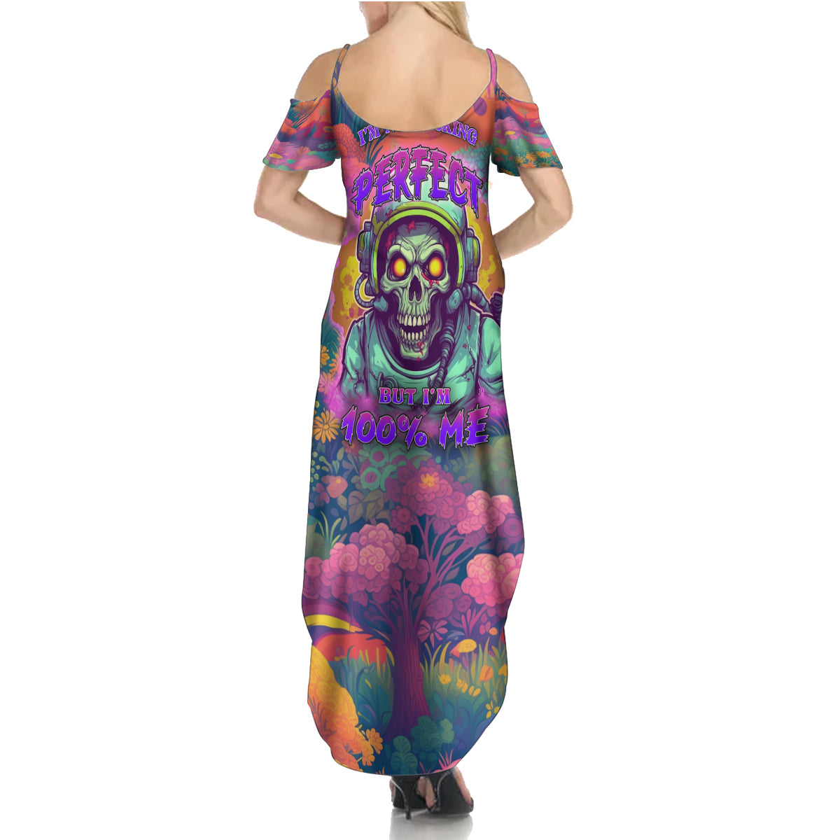 I'm Not Perfect But I'm 100% Me Summer Maxi Dress - Wonder Print Shop