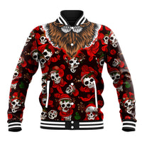 Christmas Skull Baseball Jacket When You're Dead Inside But It's Christmas - Wonder Print Shop