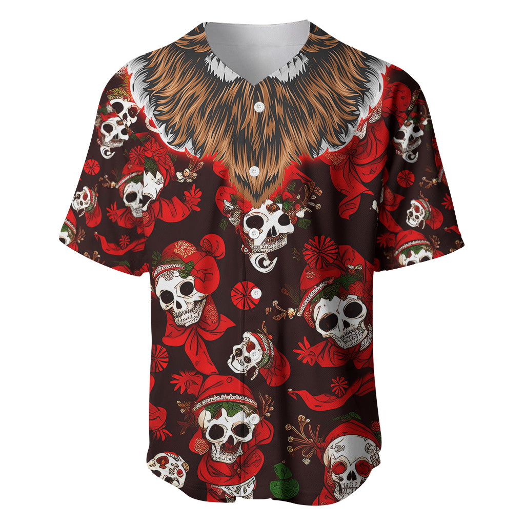 Christmas Skull Baseball Jersey When You're Dead Inside But It's Christmas - Wonder Print Shop