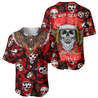 Christmas Skull Baseball Jersey When You're Dead Inside But It's Christmas - Wonder Print Shop
