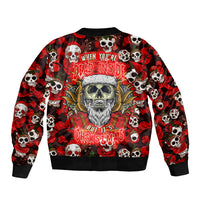 Christmas Skull Bomber Jacket When You're Dead Inside But It's Christmas - Wonder Print Shop