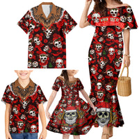 Christmas Skull Family Matching Mermaid Dress and Hawaiian Shirt When You're Dead Inside But It's Christmas - Wonder Print Shop