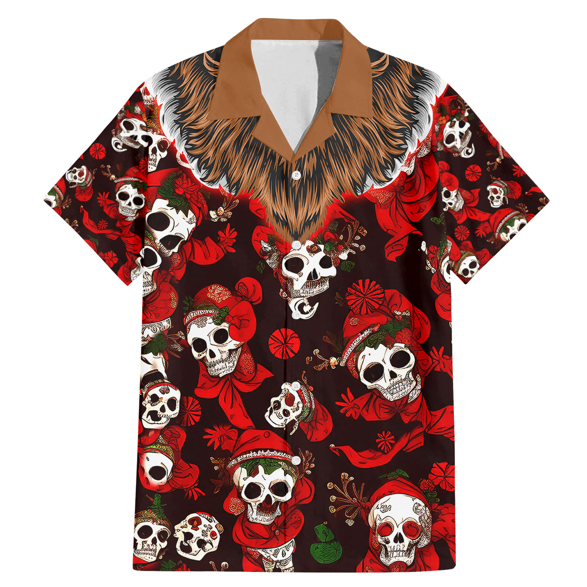 Christmas Skull Family Matching Mermaid Dress and Hawaiian Shirt When You're Dead Inside But It's Christmas - Wonder Print Shop