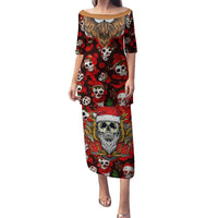 Christmas Skull Family Matching Puletasi Dress and Hawaiian Shirt When You're Dead Inside But It's Christmas - Wonder Print Shop