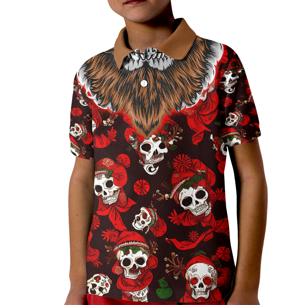 Christmas Skull Kid Polo Shirt When You're Dead Inside But It's Christmas - Wonder Print Shop