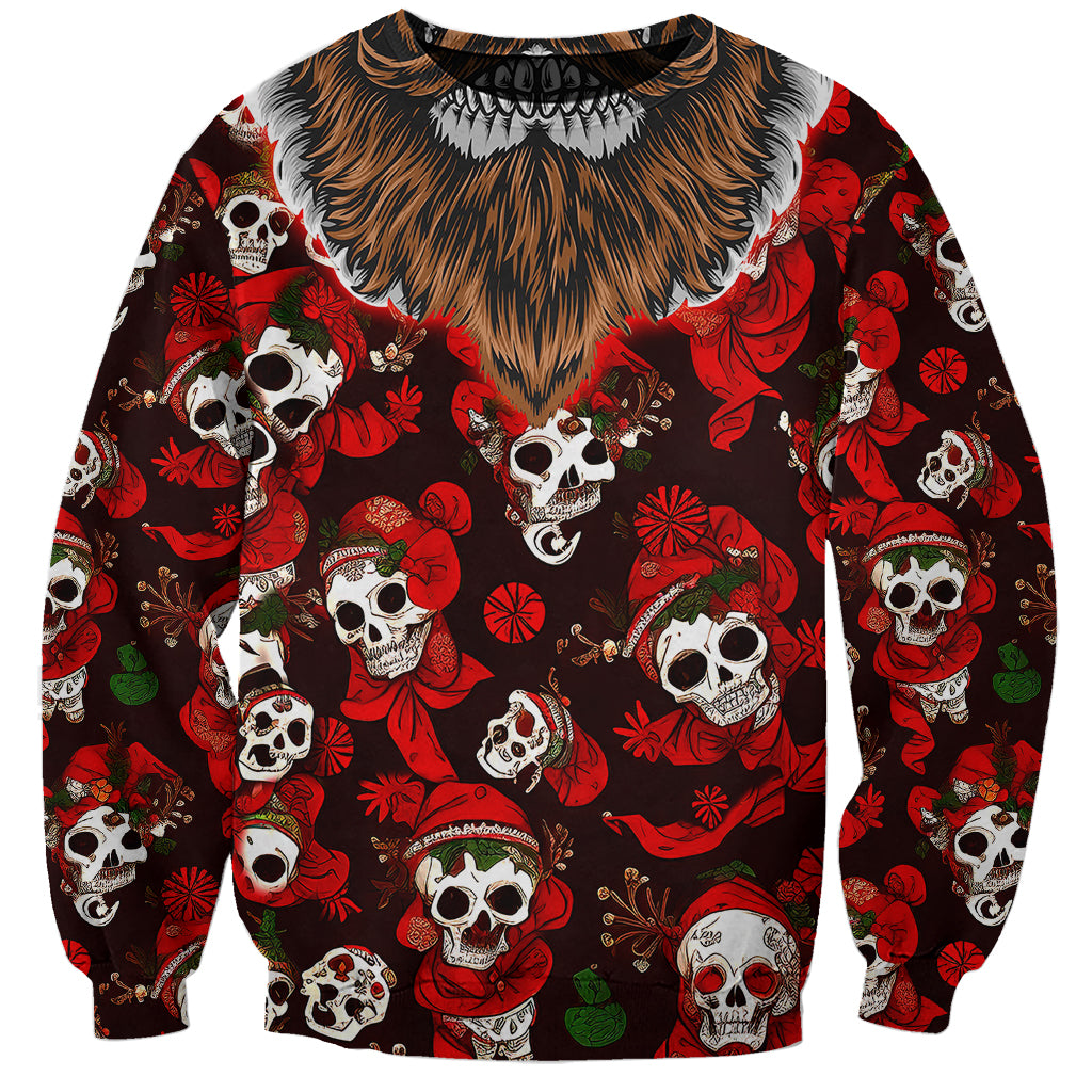 Christmas Skull Sweatshirt When You're Dead Inside But It's Christmas - Wonder Print Shop