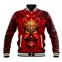 When Is Was Born The Devil Baseball Jacket - Wonder Print Shop