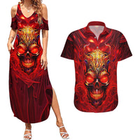 When Is Was Born The Devil Couples Matching Summer Maxi Dress and Hawaiian Shirt - Wonder Print Shop
