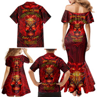 When Is Was Born The Devil Family Matching Mermaid Dress and Hawaiian Shirt - Wonder Print Shop