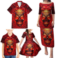 When Is Was Born The Devil Family Matching Puletasi Dress and Hawaiian Shirt - Wonder Print Shop