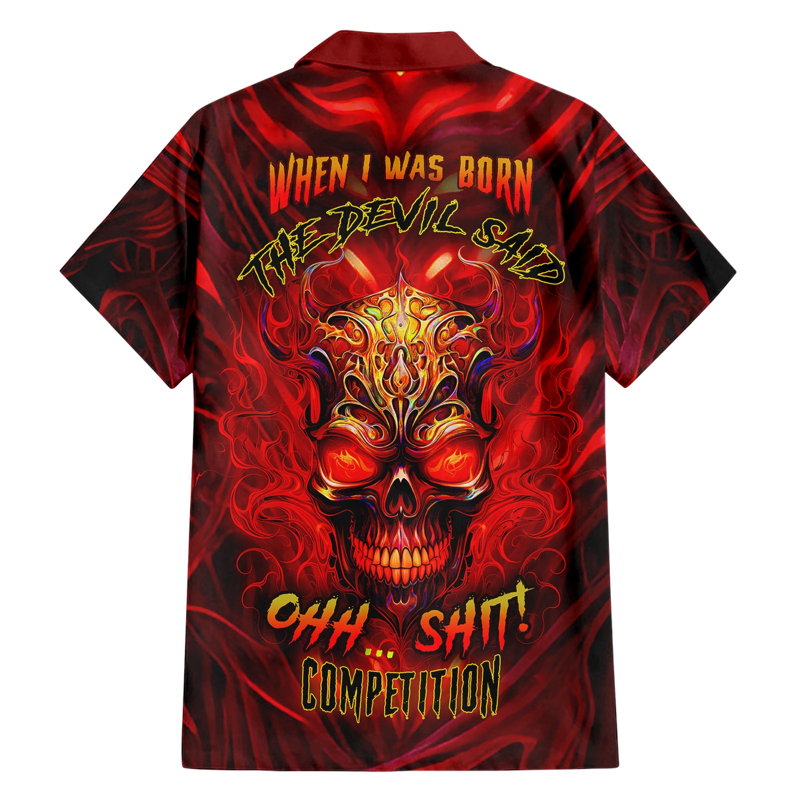 When Is Was Born The Devil Hawaiian Shirt - Wonder Print Shop