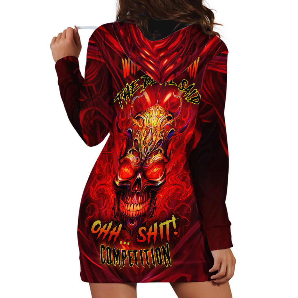 When Is Was Born The Devil Hoodie Dress - Wonder Print Shop