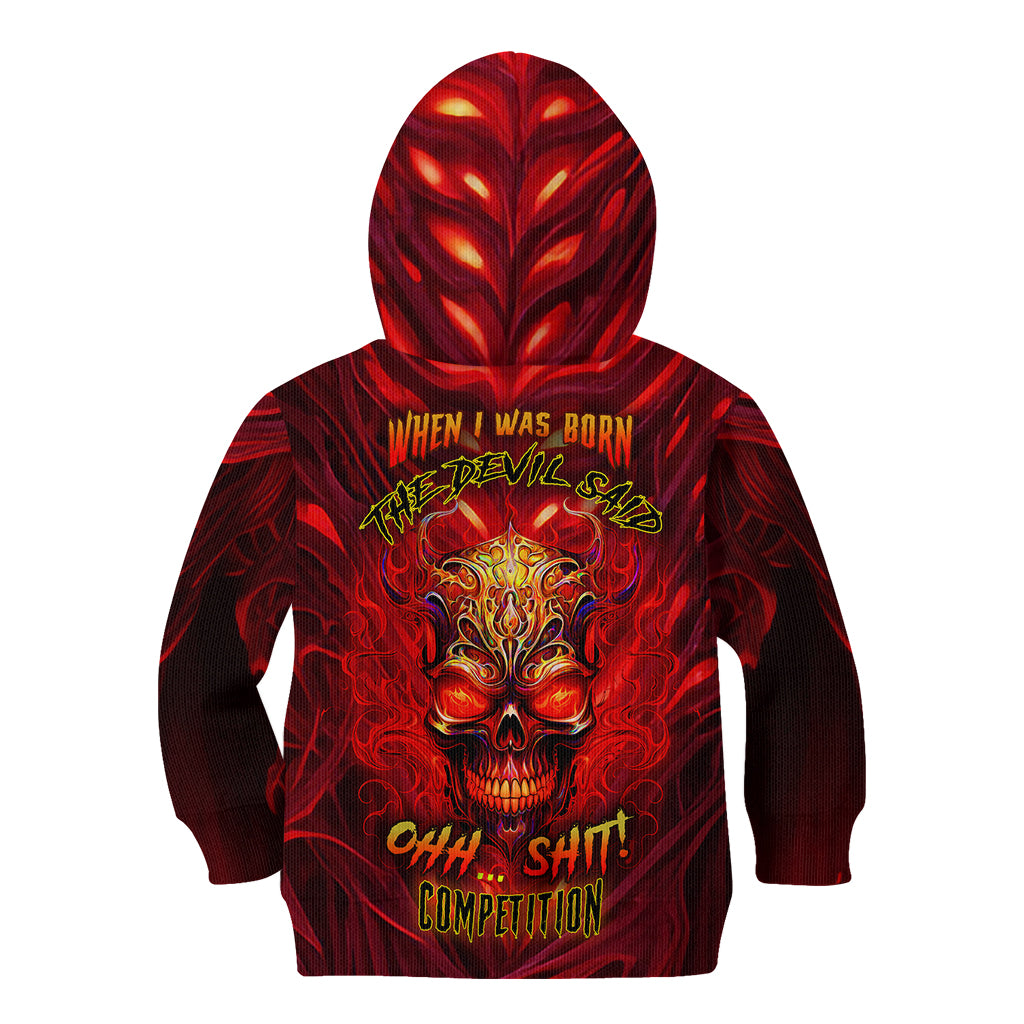 When Is Was Born The Devil Kid Hoodie - Wonder Print Shop
